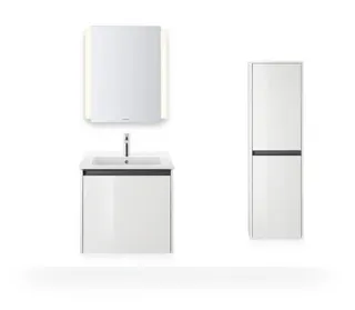 Duravit Möbelwaschtisch ME by Starck 630 mm m. ÜL, m. HLB, 1 HL, weiß – Bild 2