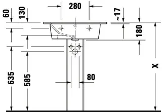 Duravit Möbelwaschtisch ME by Starck 630 mm m. ÜL, m. HLB, o.HL, weiß – Bild 5