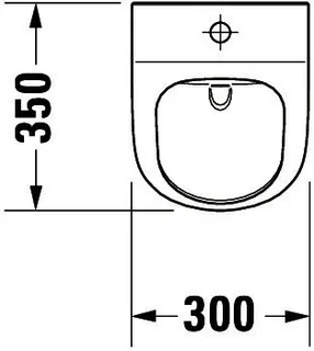 Duravit Urinal ME by Starck rimless, weiß Zulauf von oben – Bild 2