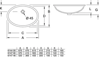 Villeroy & Boch UnterbauWT Evana 500x350mm ov m. ÜL. Außenseite glasiert Weiß Alpin cplus – Bild 4