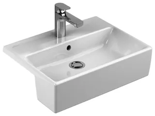 Villeroy & Boch Vorbauwaschbecken Memento 550x420mm Rechteck 1HL. mit Überlauf Weiß Alpin – Bild 2