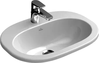 Villeroy & Boch Einbauwaschbecken O.novo 560x405mm Oval 1HL. ohne Überlauf Weiß Alpin