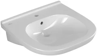 Villeroy & Boch Waschbecken ViCare 555x540mm Oval 1HL. mit Überlauf Weiß Alpin – Bild 3