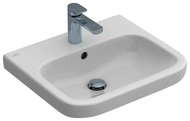 Villeroy & Boch Waschbecken Architectura 550x470mm re-eckig 1HL. m. ÜL. Weiß Alpin cplus