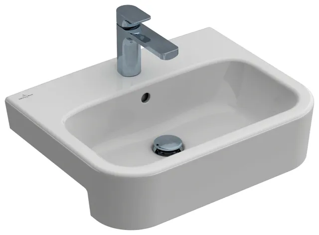 Villeroy & Boch Vorbauwaschbecken Architectura 550x 430mm Rechteck 1HL. m. ÜL. Weiß Alpin