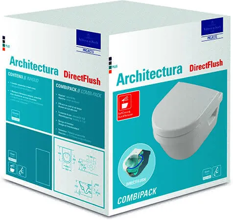Villeroy & Boch Combi-Pack Architectura 350x480x340mm ov wandh. Abg. waagr. DF we Alpin