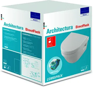 Villeroy & Boch Combi-Pack Architectura 350x480x340mm ov wandh. Abg. waagr. DF we Alpin
