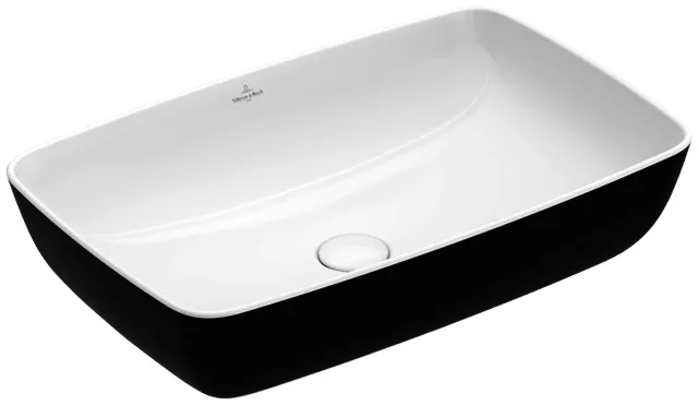 Villeroy & Boch Aufsatzwaschbecken Artis 580x385mm Rechteck ohne Überlauf Coal Black