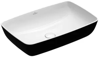 Villeroy & Boch Aufsatzwaschbecken Artis 580x385mm Rechteck ohne Überlauf Coal Black