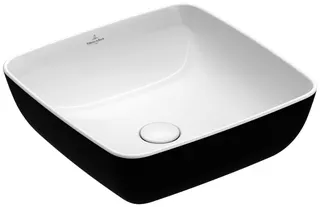 Villeroy & Boch Aufsatzwaschbecken Artis 410x410mm Quadrat ohne Überlauf Coal Black