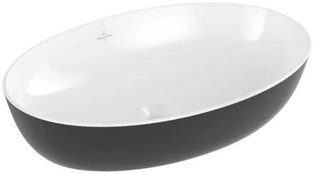 Villeroy & Boch Aufsatzwaschbecken Artis 610x410mm Oval ohne Überlauf Coal Black