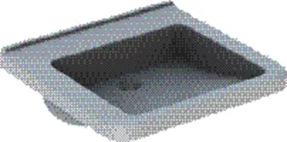 Geberit Renova Comfort Square Waschtisch barrierefrei 55x52,5cm, ohne Hahnloch, ohne Überlauf, weiß KeraTect
