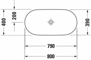 Duravit Aufsatzbecken Luv 800mm o.ÜL, o.HLB, grau seidenmatt, WG – Bild 4
