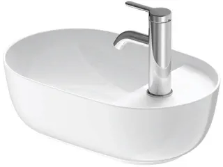 Duravit Aufsatzbecken Luv 420mm o.ÜL, m.HLB seitl., 1HL, weiß – Bild 5