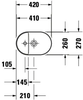 Duravit Aufsatzbecken Luv 420mm o.ÜL, m.HLB seitl., 1HL, grau seidenmatt – Bild 2
