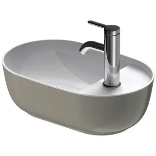 Duravit Aufsatzbecken Luv 420mm o.ÜL, m.HLB seitl., 1HL, grau seidenmatt, WG