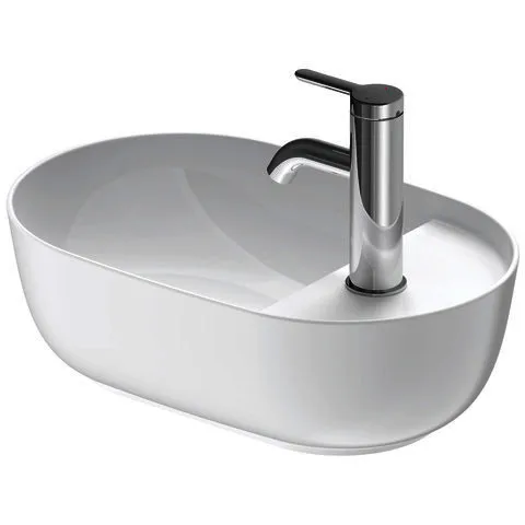 Duravit Aufsatzbecken Luv 420mm o.ÜL, m.HLB seitl., 1HL, weiß seidenmatt