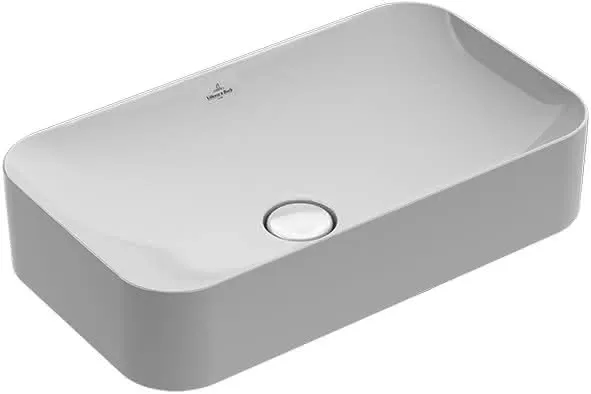 Villeroy & Boch Aufsatzwaschbecken Finion 600x350mm Rechteck o. ÜL. Weiß Alpin CeramicPlus