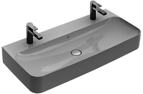 Villeroy & Boch Waschtisch Finion 1000x470mm re-eckig 2HL. o. ÜL. Unterseite geschl. we Alpin cplus