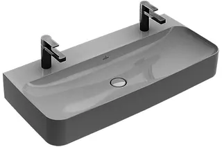Villeroy & Boch Waschtisch Finion 1000x470mm re-eckig 2HL. o. ÜL. Unterseite geschl. we Alpin cplus