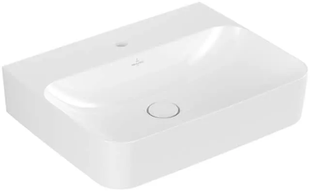 Villeroy & Boch Waschtisch Finion 600x470mm re-eckig 1HL. m. verd. ÜL. Unterseite geschl. we Alpin c+