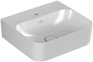 Villeroy & Boch Handwaschbecken Finion 430x390mm re-eckig 1HL. o. ÜL. Weiß Alpin cplus – Bild 3