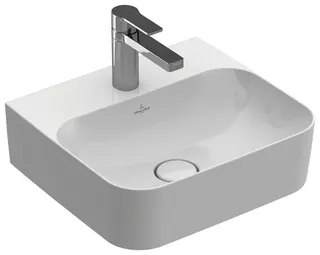 Villeroy & Boch HWB Finion 430x390mm re-eckig 1HL. m. verd. ÜL. Weiß Alpin cplus – Bild 2