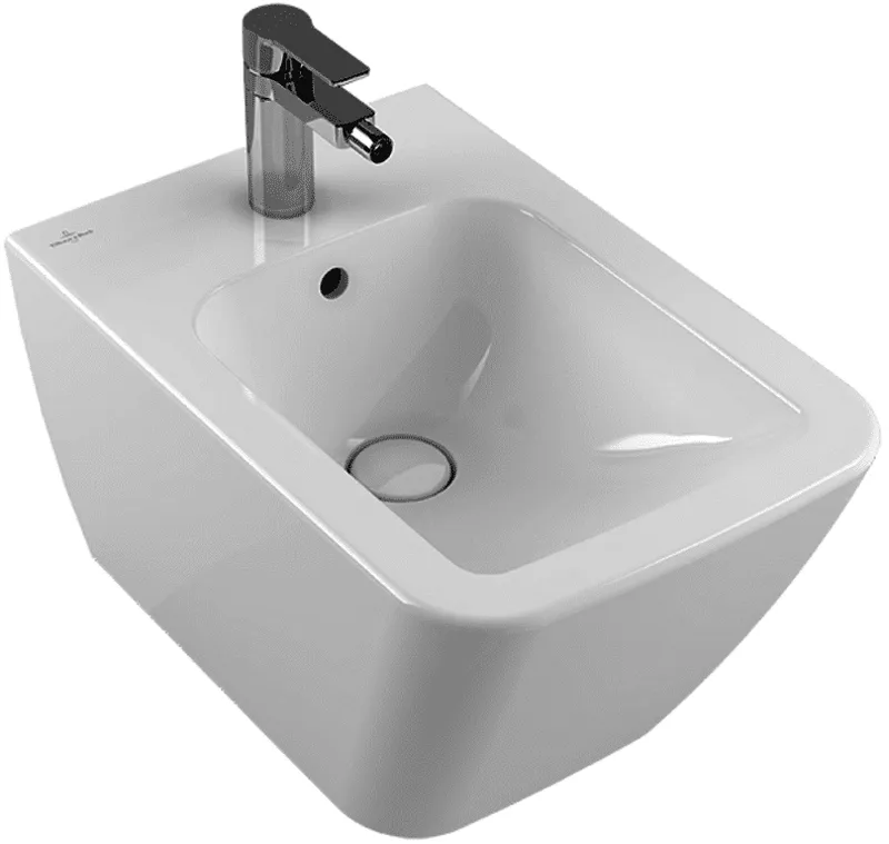 Villeroy & Boch Bidet Finion 320x375x560mm Rechteck wandhängend Weiß Alpin CeramicPlus