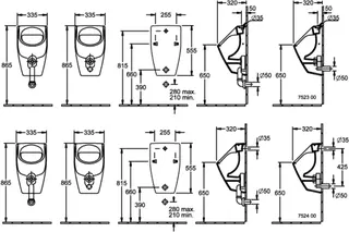 Villeroy & Boch Abs.UR O.novo 320x335x560mm ov oD sprd-los Zul. verdeckt Weiß Alpin cplus – Bild 3