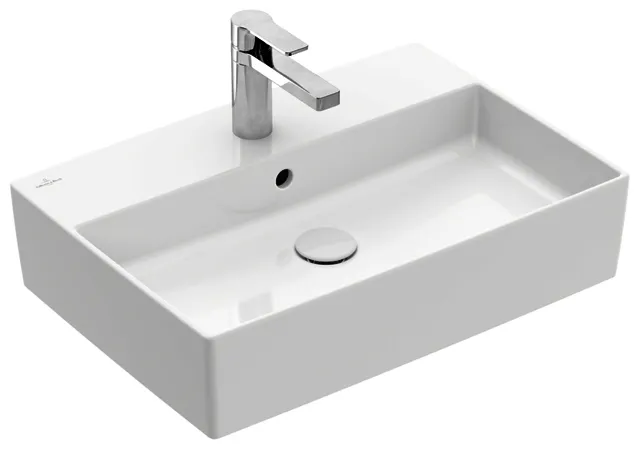 Villeroy & Boch AufsatzWT Memento 2.0 600x420mm re-eckig 1HL. m. ÜL. Weiß Alpin cplus