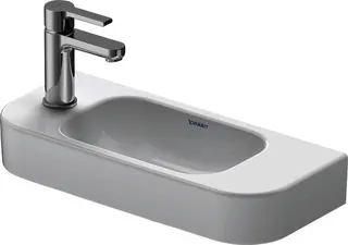 DU Handwaschbecken Happy D.2 500 mm ohne ÜL, mit HLB, HL rechts, weiß