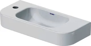 Duravit Handwaschbecken Happy D.2 500 mm ohne ÜL, mit HLB, HL links, weiß – Bild 2