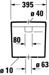 Duravit Spülkasten Happy D.2, mit DF-IG chrom Anschluss unten links, weiß – Bild 4