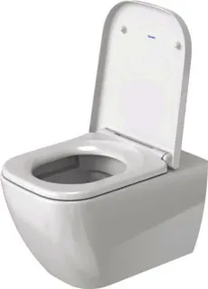 Duravit Wand-WC Happy D.2 540 mm Tiefspüler, rimless, Durafix, weiß – Bild 2