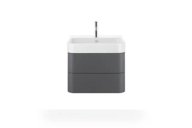 Duravit Möbelwaschtisch Happy D.2 600 mm mit ÜL, mit HLB, 1 HL, weiß