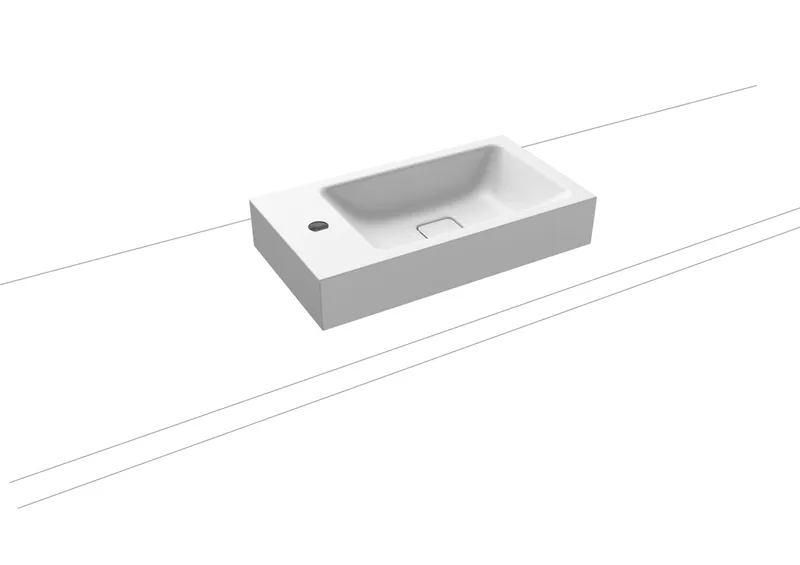 Kaldewei WB CONO AUFSATZ-HANDWASCHTISCH Mod. 3074,550x300mm,alpwm,PEFF,AD,m. 1HL,oÜL