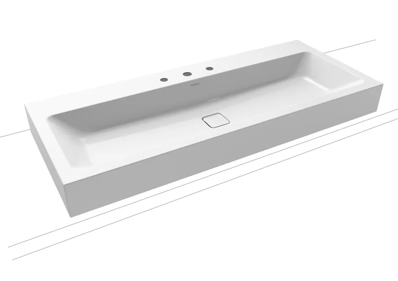 Kaldewei WB CONO WANDWASCHTISCH Mod.3091,1200x 500mm,alpinweiß,PEFF,AD,m. 3HL,oÜL