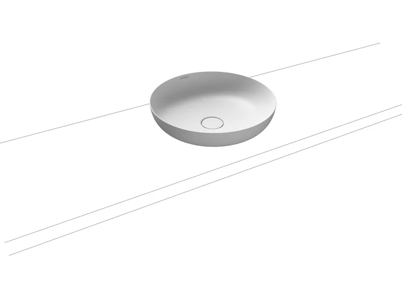 Kaldewei WB MIENA WASCHTISCH-SCHALE Mod.3180,d :450mm,alpinweiß matt,Perl-Effekt,oÜL