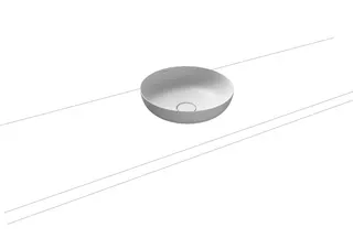 Kaldewei WB MIENA WASCHTISCH-SCHALE Mod.3181,d :380mm,alpinweiß matt,Perl-Effekt,oÜL