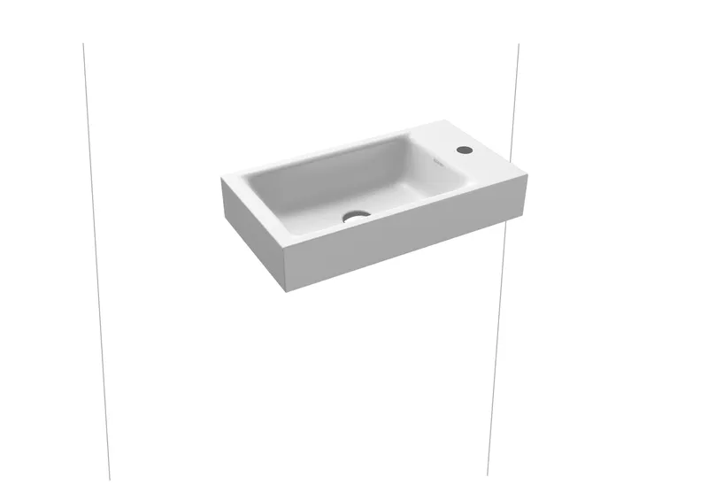 Kaldewei WB PURO WAND-HANDWASCHTISCH Mod.3162, 550x300mm,alpwm,PEFF,AD,m. 1HL,oÜL