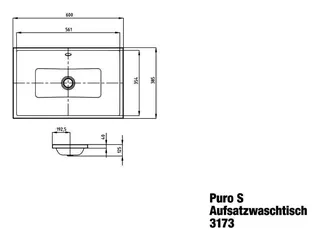 Kaldewei WB PURO S Mod.3173,600x385mm,alpwe, PEFF,AD,mÜL,chr – Bild 3
