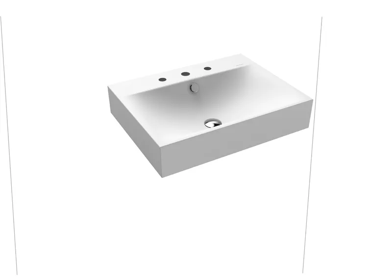 Kaldewei WB SILENIO WANDWASCHTISCH Mod.3044, 600x460mm,alpwm,PEFF,AD,m. 3HL,mÜL,chr