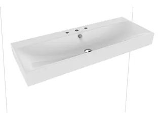 Kaldewei WB SILENIO WANDWASCHTISCH Mod.3046, 1200x460mm,alpwe,PEFF,AD,m. 3HL,mÜL,chr