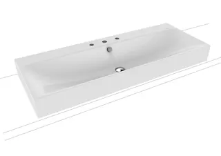 Kaldewei WB SILENIO Mod.3049-D,1200x460mm, alpwe,PEFF,AD,m. 3HL,mÜL,chr
