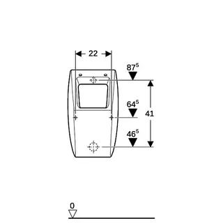 Geberit Pareo Deckelurinal, Zulauf von hinten Abgang nach hinten, weiß – Bild 4