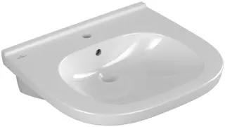 Villeroy & Boch Waschbecken ViCare 600x550mm Oval 1HL. mit Überlauf Weiß Alpin – Bild 3