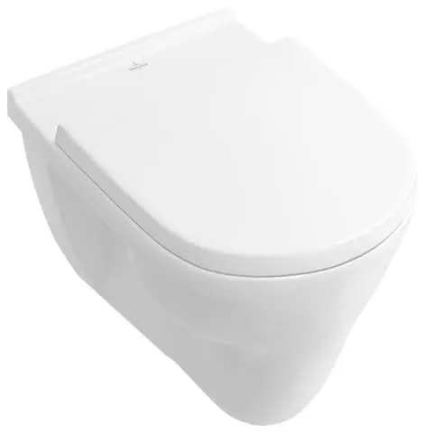 Villeroy & Boch Flachspül-WC O.novo 360x560x380mm ov wandhängend Abgang waagerecht Weiß Alpin