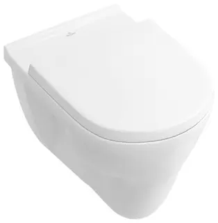 Villeroy & Boch Flachspül-WC O.novo 360x560x380mm ov wandhängend Abgang waagerecht Weiß Alpin