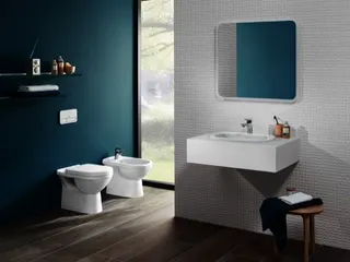 Villeroy & Boch Tiefspül-WC O.novo 360x560x400mm ov bodenst. Abg. waagr. Weiß Alpin cplus – Bild 4