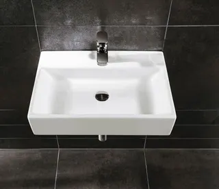 Villeroy & Boch Waschbecken Memento 600x420mm Rechteck 1HL. mit Überlauf Weiß Alpin – Bild 4